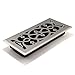 Accord AMFRSNV410 Victorian Floor Register, 4-Inch x 10-Inch(Duct Opening Measurements), Satin Nickel