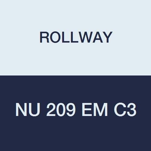 Rollway NU 209 EM C3 Cylindrical Radial Roller Bearing, 1.7717" ID, 0.7480" Width