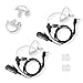 TIDRADIO Walkie Talkie Earpiece 2 Pin Walkie Talkie Headset 2 Way Radio Acoustic Tube Earpiece Walkie Talkie Earpiece with Big Mic PTT Compatible for Kenwood Radio Baofeng UV-5R Retevis H-777 2pack primary