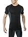 Tesla TM-MUB73-BKH_X-Large Men's Mesh-Side Panels Short Sleeve T-Shirt Cool Compression Baselayer MUB73