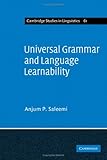 Universal Grammar and Language Learnability, Saleemi, Anjum P., 0521400759