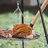 YFWOOD 18 Inch Barbecue Basting Mop with 3 Replacement Heads Wooden Handle view 7