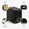 VonShef-Black-Toaster-Compact-2-Slice-Toaster-with-Browning-Control-Defrost-Reheat-Function-Removable-Crumb-Tray-Cord-Storage-Non-Slip-Feet-Portable-Easy-to-Use-with-7-Toasting-Levels-900W VonShef Black Toaster - Compact 2 Slice Toaster with Browning Control, Defrost & Reheat Function Removable Crumb Tray…