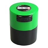 Minivac - 10g to 30 grams Airtight Multi-Use Vacuum Seal Portable Storage Container for Dry Goods, Food, and Herbs - Green Cap & Black Body
