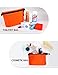 GOX Small Toiletry Bag for Men Bulk Cosmetic Bag Dopp Kit Carry On Zipper Pouch Organization Nylon Small Packing Sack Waterproof(Orange)
