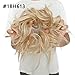 SEGO Tousled Updo Messy Bun Hair Piece Scrunchies Synthetic Wavy Bun Extensions Rubber Band Elastic Scrunchie Chignon Instant Ponytail Hairpiece for Women -Mixed Bleach Blonde