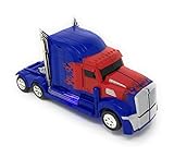 KIDSTHRILL Truck Toy 2 in 1 Truck | Realistic Robot - Bump and Go Action - Sounds & Colorful Lights - Blue and Red Color Combo - Compact Measurements - for Girls and Boys