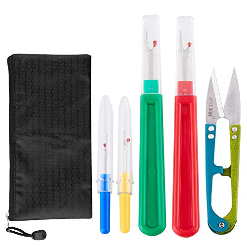 Seam Ripper and Thread Remover Kit,2 Big and 2 Small Sewing Stitch Thread Unpicker and 1 Sewing Trimming Scissor Nipper Tool for Thread Remove. - Thumbnail 6
