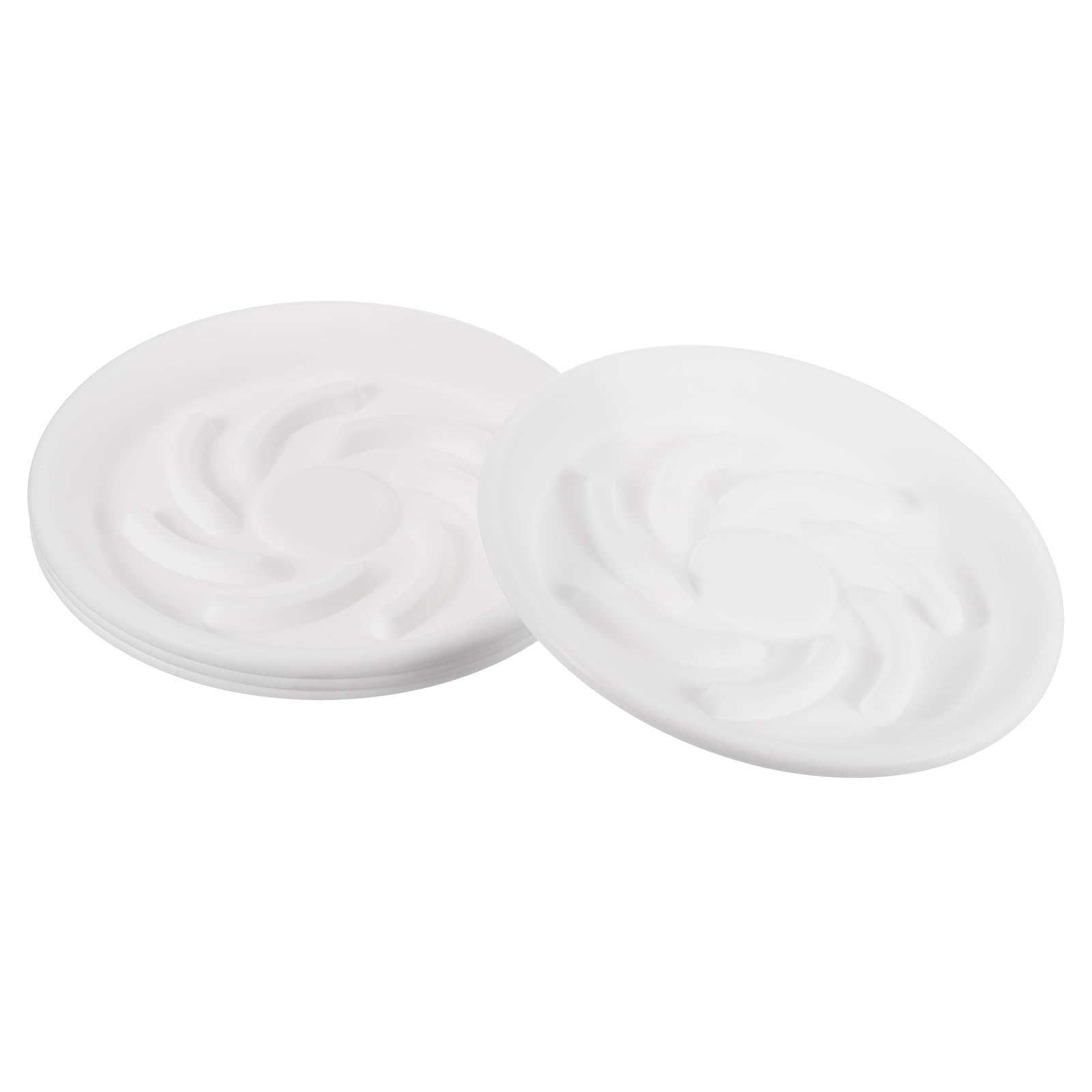 PATIKIL Plant Saucer Drip Tray 6.5 Inch, 4 Pack Plastic Round Planter Trays Flower Pot Drainage Dish Plates Bases for Indoor Outdoor Home Garden Office Space, White