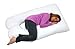 Web Linens Inc U Shaped-Premium Contoured Body Pregnancy Maternity Pillow with Zippered Cover - White