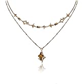 MASW Retro Style Star Pendant Necklace Personalized Star Double Layer Necklace Exquisite Geometric accessories Fashion Women's accessories M2539