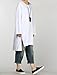 Mordenmiss Women's Fashion Asymmetrical Side Slit T Shirt Dress L White