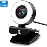 PC Webcam for Streaming HD 1080P, Vitade 960A USB Pro Computer Web Camera Video Cam for Mac Windows Laptop Conferencing Gaming Xbox Skype OBS Twitch Youtube Xsplit GoReact with Microphone & Ring Light