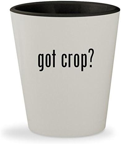 got crop? - White Outer & Black Inner Ceramic 1.5oz Shot Glass