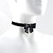 Arthlin Bow Tie Choker Necklace for Women, Black Sequins and Velvet Band, Cute, Handmade in the USA