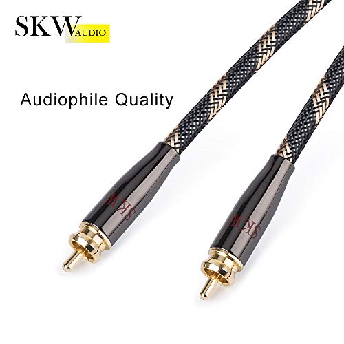 SKW Subwoofer Cable RAC to RCA Multiple Shield with Single Crystal