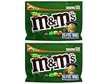 M&M's (Pack of 2) Chocolate Candy Flavor Vote Mexican Jalapeno Peanut Sharing Size, 9.6 Ounce Bag