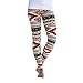 Perman Womens Cotton Skinny Geometric Print Casual Stretchy Pants Leggings