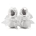 OOSAKU Baby Girl Christening Baptism Flower Lace Shoes Dance Ballerina Sneakers (0-6 Months, White B)