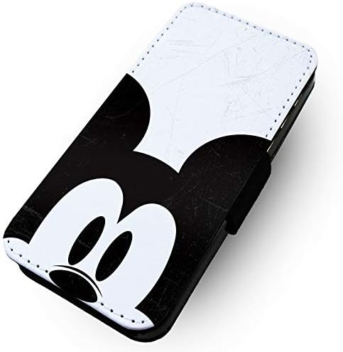 Toasted Merch Samsung NOTE 9 Mickey Head (Distressed/Worn Look) Printed Art Faux Leather Flip Phone Case Cover