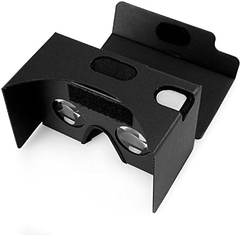 Google Cardboard Kit with Straps by D-scope Pro 3D Virtual Reality Compatible with Android &amp; Apple Easy Setup Instructions Machine (Black)…