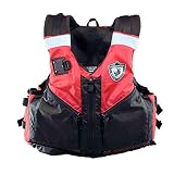 RhinoMaster Life Vest for Watersports, Red/Black, 19" Length x 3.5" Width x 20" Height
