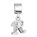 CharmSStory Alphabet Beads R Letter Initial Spacer Bead Dangle Clear Synthetic Crystal Charm for Bracelets