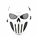FAMI Airsoft Mask,Full Face Tactical Mask,Punisher Skull Skeleton Face Mask, Airsoft Paintball Protective Mask Gear for Airsoft Outdoor Cs War Game Live Field Scary Ghost BB Gun Halloween (White)