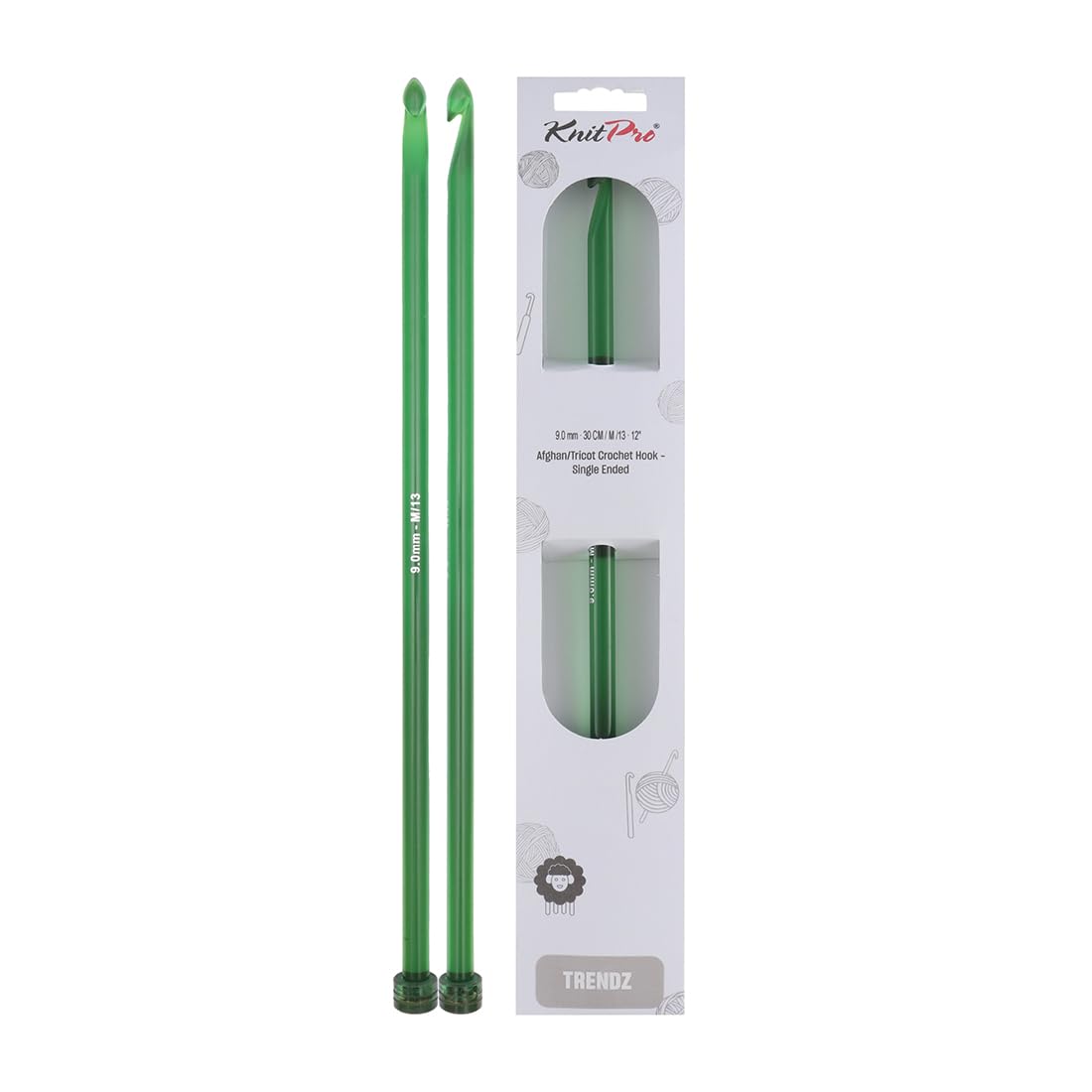 KnitPro Trendz Tunisian crochet hooks 30cm 9.00mm - 3pcs