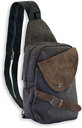 Sling Bag Shoulder Backpack Convertible Small Crossbody Satchel For Travel and Carrying Camera, iPad (Charcoal)