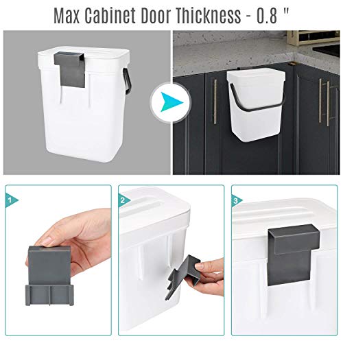 HOMWE Kitchen Compost Bin for Countertop or Under Sink Composting, 1.3