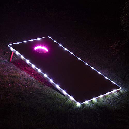BLINNGO Cornhole Board Lights, Waterproof LED Cornhole Lights, Cornhole Toss Game Set fit for Standard Cornhole Boards(4ft x 2ft) (Pink(4 pcs Lights))