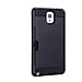 J.west Note 3 Case, Galaxy Note 3 Case, Note 3 Wallet Case with ID Card Slot Holder Rugged Rubber Heavy Duty Shock Absorbent Armor Hybrid Defender Shock Proof Case Cover Skin - Black