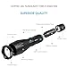 VICPHIC 1000 Lumens Adjustable Focus Handheld Flashlight Torch, 5 Modes XML-T6 LED Tactical Flashlights, IPX 6 Water Resistant for Outdoor Sports, Includes Rechargeable Batteries and Battery Charger