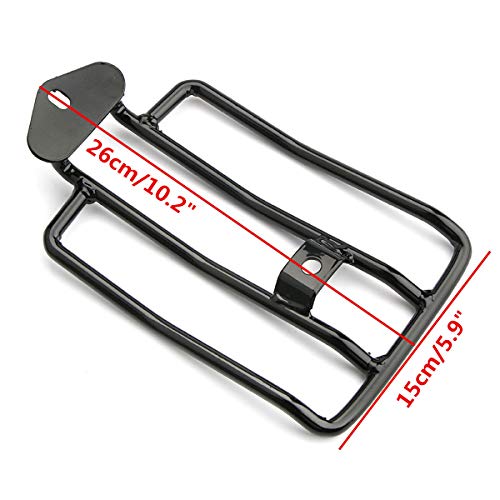 Mingting Motorcycle Solo Seat Rear Luggage Rack for Harley Sportster Iron X48 XL 883 XL1200 2004-2017,Black