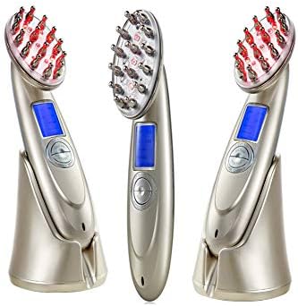 Electric massage laser RF introduction LED light wave hair comb, scalp massage light pearl massage hairdressing equipment