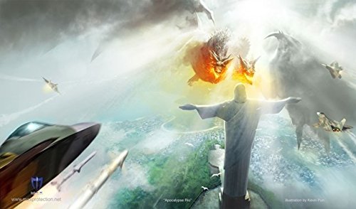 APOCALYPSE RIO - DRAGON INVASION Mat Trading Card Playmat for Magic the Gathering, Pokemon, , Yu-Gi-Oh!, and Cardfight Vanguard Cards - By MAX PRO