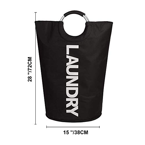 XIFIRY 82L Large Laundry Basket, Collapsible Fabric Laundry Hamper, Laundry Bag, Foldable Washing Bin for College Dorms Family (Black)