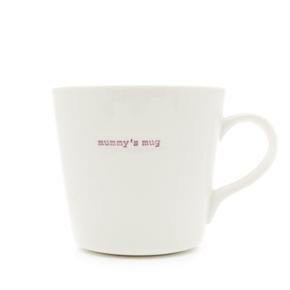 Keith Brymer Jones - Word Range - Large Ceramic White Mug - Mummy's Mug - 500ml - Gift Boxed