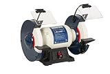 Rikon Professional Power Tools, 80-805, 8" Slow Speed Bench Grinder, Powerful Shop Table Tool, Perfect for Sharpening, With Anti-Vibration Rubber Feet