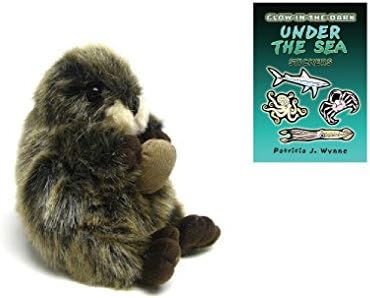 Unipak Plumpee Baby Sea Otter Plush Animal with Sticker Book