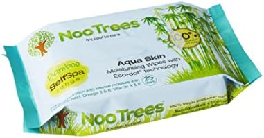 NooTrees Aqua Skin Moisturizing Wipes with Eco-Dot Technology, 25 Sheets