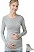 Smallshow Women's Maternity Nursing Tops Modal Comfy Breastfeeding Clothes