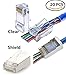 RJ45 CAT6 Connector Pass Through End Shielded Clear Ethernet 8P8C Modular Plug