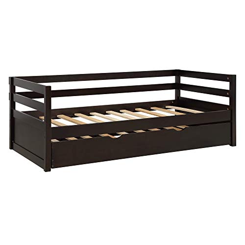 image for Daybed Twin with Trundle, WeYoung Standard Twin Bed Frame - Easy Assem