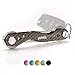 Smart Compact Key Organizer Keychain - VER 2.0 Stainless Steel Screws, Carbon Fiber Key Holder Keyring up to 20 Keys with Carabiner, Cash Stash SIM and Bottle Opener, Black Folding Keychain Multitool