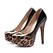 Agodor Women's Extremely High Heels Platform Leopard Pumps Slip On Evening Party...