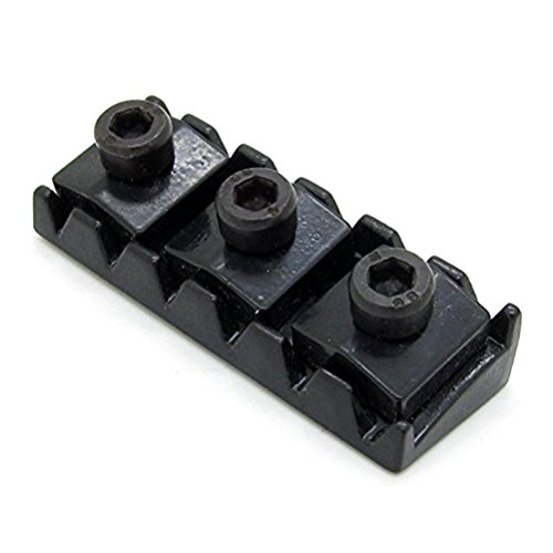 ULTNICE Guitar Locking Nut 42mm Electric Guitar String Lock for Floyd Rose Tremolo (Black)