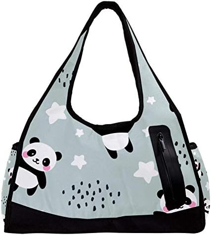 スポーツバッグ パンダ 可愛い キュート 熊猫 ダッフルバッグ ボストンバッグ 人気 修学旅行バック ユニセックス 軽量 大容量 ジムバック 休日 アウトドア