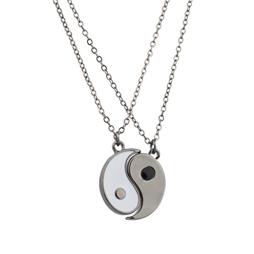 Lux accessories gunmetal & white yin yang peace one…
